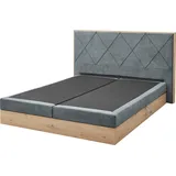 ED EXCITING DESIGN Boxspringbett »Bellevue«, inkl. Bettkasten, wahlweise mit Matratze und Topper blau