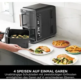 Ninja Double Stack XL SL451EU 9,5 l grau mit Smart Cook System