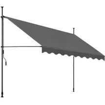 Tectake Klemmmarkise 350 x 180 cm schwarz
