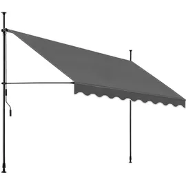 Tectake Klemmmarkise 350 x 180 cm schwarz