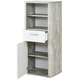 Mäusbacher Beistellschrank 55 x 128 x 41 cm Grau / Weiß