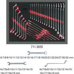 KS Tools Schlüssel-Satz, 35-tlg., 1/1 Systemeinlage