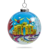 SIKORA INNENGLASMALEREI Weihnachtskugel Glaskugel Motiv Berlin - D:7,5cm