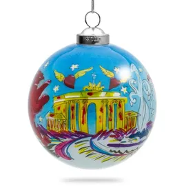 SIKORA INNENGLASMALEREI Weihnachtskugel Glaskugel Motiv Berlin - D:7,5cm