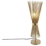QAZQA Country Tischlampe Messing - Broom