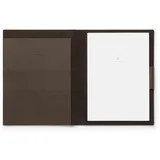 Graf von Faber-Castell 118779 - Schreibmappe DIN A4 Cashmere, Dunkelbraun, mit Notizblock, Stiftschlaufe und Fächer