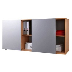 HAMMERBACHER Sideboard Haziender, V1780/6/S buche, silber 160,0 x 42,0 x 74,8 cm