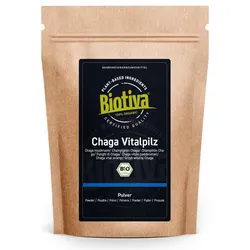 Biotiva Chaga Pilz Pulver Bio 125 g