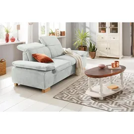 Home Affaire 2,5-Sitzer HOME AFFAIRE "Bergamo Multifunktions-Couch, elegant und komfortabel", silber, B:215cm H:77cm T:90cm, Chenille 100% Polyester;Struktur fein ( 100% Polyester);Luxus-Kunstleder;Struktur weich (100% Polyester), Sofas, mit Armlehn-und