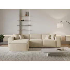 GRAINGOLD Eckcouch Polyester 3-Sitzer Beige