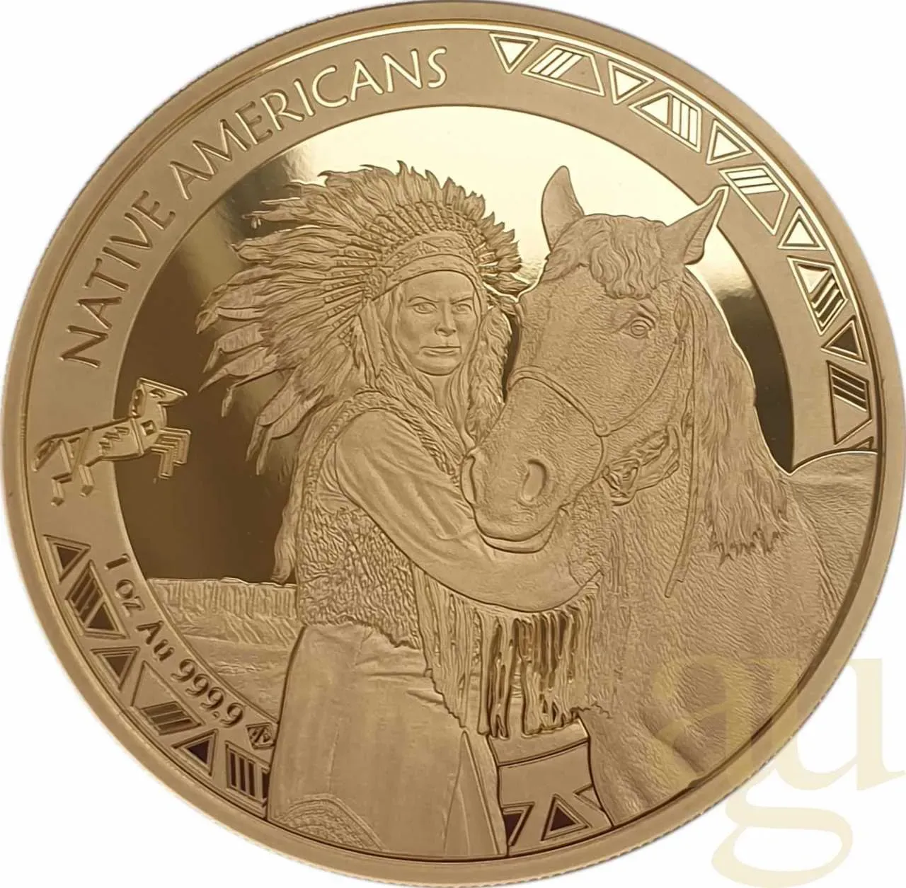 1 Unze Goldmünze Native Americans - Pferd 2024