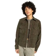 Element Langarmshirt "Westward Corduroy", Damen, Gr. L, corduroy checks, Obermaterial: 50% Walkfrottier, 28% Microfaser, 20% Walkfrottier, 2% Elasthan., Shirts Langarmshirt