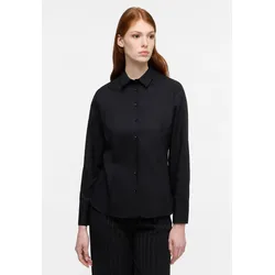 Hemdbluse ETERNA "REGULAR FIT", Damen, Gr. 46, schwarz, 100% cotton, klassisch, Blusen