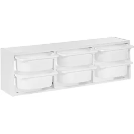 Beliani Kinderregal Tobin 6 Boxen Weiß Kunststoff