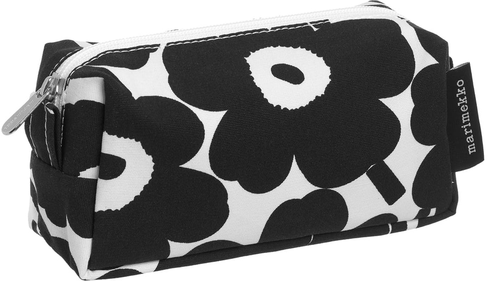 Marimekko - Tiise Mini Unikko Kosmetiktasche, weiß / schwarz