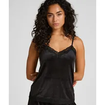 Hunkemöller Velvet lace cami Pyjama Schwarz XL