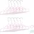 Relaxdays 20 x Kinderkleiderbügel Stern, Drahtbügel, Babybügel, dekorativ & platzsparend, Kinderbügel Metall, 30 cm, Hellrosa