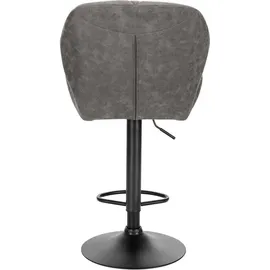 Woltu 2er-Set Barhocker höhenverstellbar, drehbar, Kunstleder Stahl, Grau - Grau