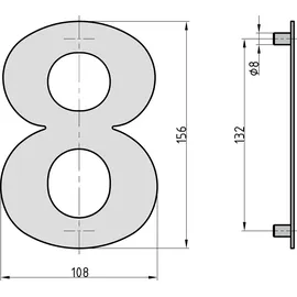 BASI 7300-1008 Hausnummerntafel Anthrazit