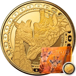 1 Unze Goldmünze Republic of Guinea Ecuatorial Giraffe 2023