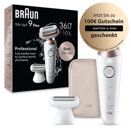 Braun Silk-épil 9 Flex 9-030 3D SensoSmart Wet&Dry weiß/ rosegold