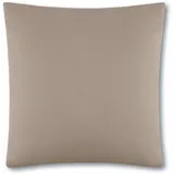 VEL VET HOME VelvetHome Kissenbezug 80x80 cm 1teilig 100% Baumwolle Hohe Qualität Made in EU 1X Kopfkissenbezug 80x80 mit Reißverschluss Kissenhülle 80x80 Taupe 80 x 80