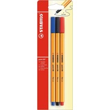 Stabilo point 88 - 3er Pack - rot, blau, schwarz