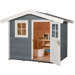 Gartenhaus WEKA "123 Gr.2, grau", grau, Fußboden im Gartenhaus, ohne Rück- und Seitenwand, ohne Dacheindeckung, Holz, Gartenhäuser