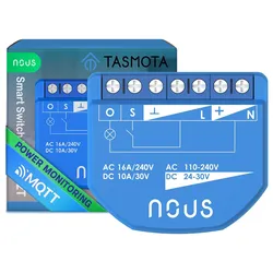 Nous B2T WiFi Tasmota Switch Module, ESP32, MATTER Unterstützung, MQTT, 1 Kanal, mit PM