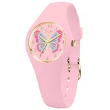 ICE-Watch ICE fantasia Butterfly rosy - Rosa Mädchenuhr mit Plastikarmband - 021954 (Extra small)