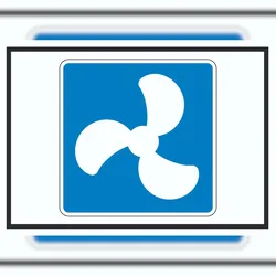 Motorboote erlaubt Symbol A6 (105x148mm)