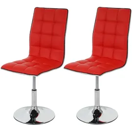 Moderne-Wohnideen MCW Esszimmerstuhl, Rot, Textil, 43x103x54 cm, Esszimmer, Stühle, Esszimmerstühle, Vierfußstühle