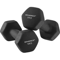 Songmics Kurzhantel 2er Set 2 x 5 kg Neopren schwarz