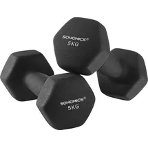 Songmics Kurzhantel 2er Set 2 x 5 kg Neopren schwarz