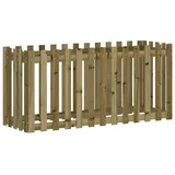 vidaXL Hochbeet Lattenzaun-Design 150 x 50 x 70 cm Braun