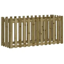 vidaXL Hochbeet Lattenzaun-Design 150 x 50 x 70 cm Braun