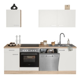 OPTIFIT Küchenzeile »Leer«, Breite 210 cm, mit Hanseatic-E-Geräten, weiß