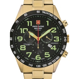 Swiss Alpine Military Herren Armbanduhr 7047.9117 Chronograph 45mm 10ATM