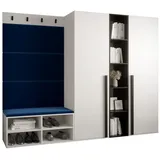 ABIKS MÖBEL Garderoben-Set MIRO Set 8, Garderobe mit gepolsterten Paneelen, Modern Design blau