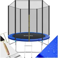 Tectake Garfunky 244 cm inkl. Sicherheitsnetz und Leiter schwarz/blau