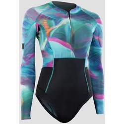Ion Amaze Hot Shorty 1.5 Ls Front Zip Neoprenanzug tropical / palm / glitch Gr. S