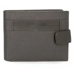 Pepe Jeans Unisex. 7883334 Checkbox Graue vertikale Ledergeldbörse mit Klickverschluss (OSFA), Lässig