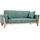 miliboo Couch Stoff 3-Sitzer Graugrün