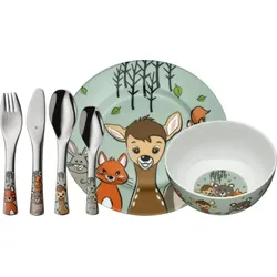 Forest Friends​ Kindergeschirr und Besteck 6 El.