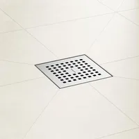 Hansgrohe RainDrain Point Komplettset Punktablauf 100x100mm, Set, Edelstahl gebürstet