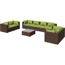 vidaXL Garten-Lounge-Set 9-tlg. braun