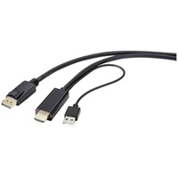 Renkforce RF-4600634 Videokabel-Adapter 1 m DisplayPort HDMI / USB
