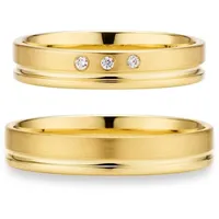 Trauring PHÖNIX "Schmuck Geschenk Gold 333 Trauring Ehering LIEBE versch. Varianten" Gr. 52, gold (gelbgoldfarben), Fingerringe, 52, ohne Brillanten, Gelbgold 333, 4,0mm, Made in Germany, wahlweise mit oder ohne Brillanten