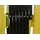 Mendler Alu Absperrgitter HWC-B34 Scherengitter 103x52-400 cm gelb/schwarz