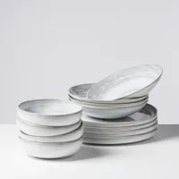 gipfelstück Tafelservice 12-tlg. grau/grün